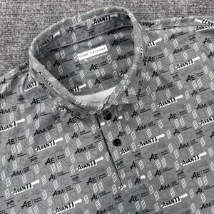 Fore Fathers Polo Shirt XL Gray Avanti Pella Windows Novelty Print Mens